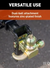 Curt Adjustable Channel Mount with Hook and Step Dual-Ball - 2" Shank, 14K, 6" Drop                                     - 45904 - Image 8