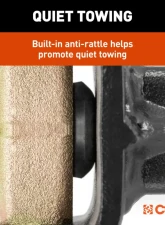 Curt Adjustable Channel Mount with Hook and Step Dual-Ball - 2" Shank, 14K, 6" Drop                                     - 45904 - Image 11