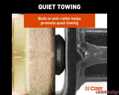 Curt Adjustable Channel Mount with Hook and Step Dual-Ball - 2" Shank, 14K, 6" Drop - 45904