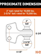 Curt Dual Ball Attachment for Weight Distribution Shank                                     - 45933 - Image 2