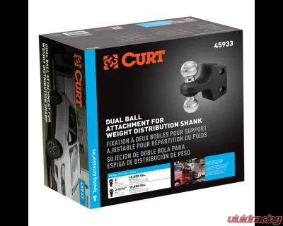 Curt Dual Ball Attachment for Weight Distribution Shank - 45933