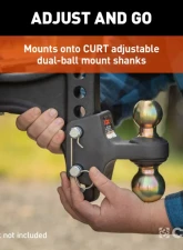 Curt HD Dual Ball Attachment for Weight Distribution Shank                                     - 45934 - Image 4