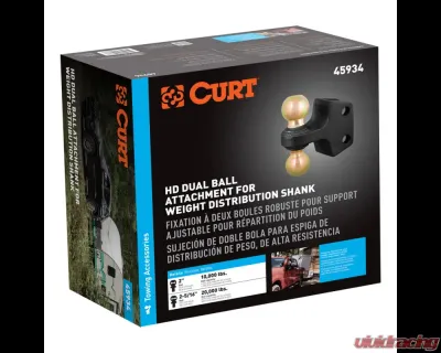 Curt HD Dual Ball Attachment for Weight Distribution Shank - 45934