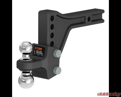 Curt Adjustable Trailer Hitch Ball Mount with Dual Ball, 2" Shank, 15K - 45935