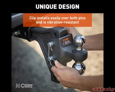 Curt Adjustable Trailer Hitch Ball Mount with Dual Ball, 2" Shank, 15K - 45935