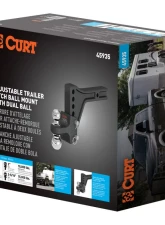 Curt Adjustable Trailer Hitch Ball Mount with Dual Ball, 2" Shank, 15K                                     - 45935 - Image 9
