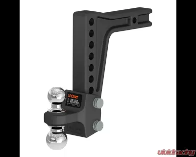 Curt Deep-Drop Adjustable Trailer Hitch Ball Mount with Dual Ball, 2" Shank, 15K - 45936