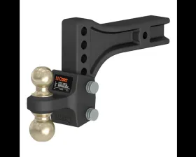 Curt HD Adjustable Trailer Hitch Ball Mount with Dual Ball, 2-1/2