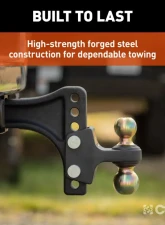 Curt HD Adjustable Trailer Hitch Ball Mount with Dual Ball, 2-1/2" Shank, 20K                                     - 45937 - Image 6