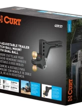 Curt HD Adjustable Trailer Hitch Ball Mount with Dual Ball, 2-1/2" Shank, 20K                                     - 45937 - Image 9