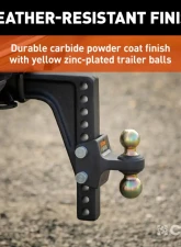 Curt HD Deep-Drop Adjustable Hitch Ball Mount with Dual Ball, 2-1/2" Shank, 20K                                     - 45939 - Image 7