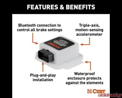 Curt Echo In-Line Trailer Brake Controller, Bluetooth Smartphone Connection - 51200