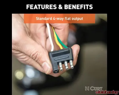 Curt Custom Wiring, 4-Way Flat Output, OEM Tow Package Required Ford Escape 2023-2024 - 56503