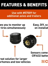 Curt Tire Linc Auto TPMS Add-on Sensors 2-Pack                                     - 57011 - Image 3