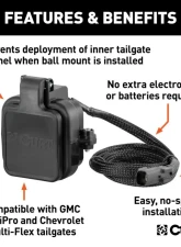 Curt Protective MultiPro / Multi-Flex Tailgate Sensor with 2" Hitch Cap                                     - 58267 - Image 3