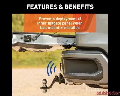 Curt Protective MultiPro / Multi-Flex Tailgate Sensor with 2" Hitch Cap - 58267
