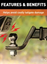 Curt Protective MultiPro / Multi-Flex Tailgate Sensor with 2" Hitch Cap                                     - 58267 - Image 6