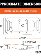 Curt OEM-Style Gooseneck Hitch, Select Ford F-250 | F-350 | F-450 Super Duty 2023-2024                                     - 60702 - Image 2