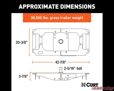Curt OEM-Style Gooseneck Hitch, Select Ford F-250 | F-350 | F-450 Super Duty 2023-2024 - 60702