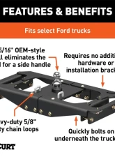 Curt OEM-Style Gooseneck Hitch, Select Ford F-250 | F-350 | F-450 Super Duty 2023-2024                                     - 60702 - Image 3