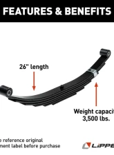Curt Replacement Leaf Spring for RV Trailer Suspension System - 26", 3,500 lbs.                                     - 679372 - Image 3