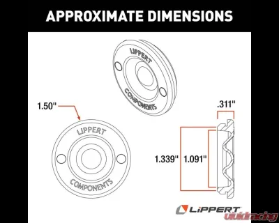 Curt Lippert Universal Rubber Inserts for Axle Hub Dust Caps - 2,000 to 8,000 lbs. 10-Pack - 693722