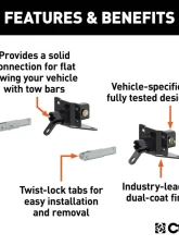 Curt Custom Tow Bar Base Plate, Fits Select Ford Bronco 2021-2024                                     - 70143 - Image 2