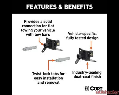 Curt Custom Tow Bar Base Plate, Fits Select Ford Bronco 2021-2024 - 70143
