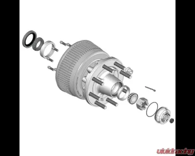 Curt Lippert Trailer Axle Oil and Dust Cap with Set Screw - 10,000 to 16,000 lbs. Black - 85373829