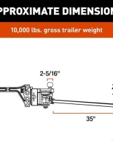 Curt 8-10K Trutrack 4P Trailer Mounted Weight Distribution Hitch                                     - 17520 - Image 4