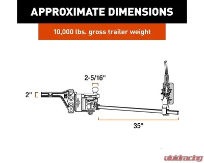 Curt 8-10K Trutrack 4P Trailer Mounted Weight Distribution Hitch - 17520