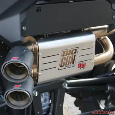 Big Gun Exhaust Explorer Series Dual Slip On for Polaris RZR Pro XP 2020-2024, 304 Stainless Steel - 15-7992