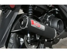 Big Gun Exhaust Evo S Full System for Yamaha Zuma 125 2016-2020, Black Aluminum Muffler