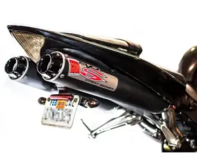 Big Gun Exhaust Big Gun Evo S Dual Slip-On for Yamaha YZF-R1 2004-2006, Black Aluminum