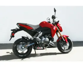 Big Gun Exhaust EVO S Full System for Kawasaki Z125 Pro 2017-2023, Black Aluminum Muffler