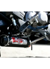 Big Gun Exhaust EVO S Full System for Kawasaki Z125 Pro 2017-2023, Black Aluminum Muffler                                     - 16-4123 - Image 3