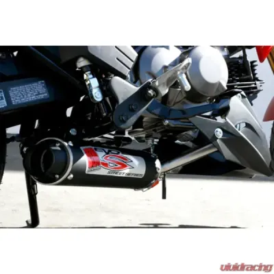 Big Gun Exhaust EVO S Full System for Kawasaki Z125 Pro 2017-2023, Black Aluminum Muffler - 16-4123