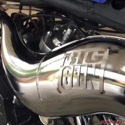 Big Gun Exhaust Full System for Yamaha Banshee 1987-2006, 2-Stroke MX2, Nickel Plated - 17-23503