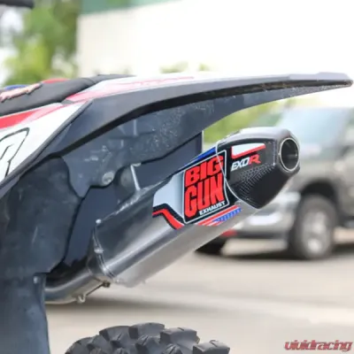 Big Gun Exhaust Exo R Series MX Full System for Honda CRF 450R 2021-2024, Aluminum Muffler - 19-14573
