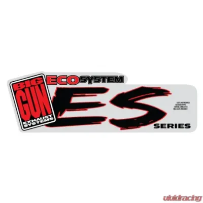 Big Gun Exhaust Eco Muffler Decal, 7" High-Heat Resistant Aluminum, Fits Most Off-Road Vehicles - 41-ESM
