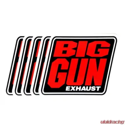 Big Gun 4.25 x 4.25" Big Gun Exhaust Logo Decal 5 Pack - 41-LOGO5