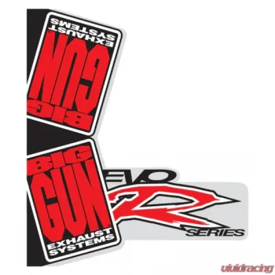 Big Gun Exhaust Big Gun Evo R Muffler Wrap Decal - High-Heat Resistant Aluminum, Large Size - 41-RWRAP