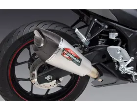 Yoshimura AT2 Stainless Slip-On Exhaust w/ Stainless Muffler Yamaha YZF-R3  | MT-03 2015-2022