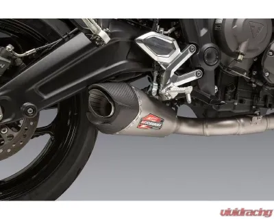 Yoshimura Race AT2 Stainless Full Exhaust w/ Stainless Muffler Triumph Trident | Tiger Sport 660 2021-2022 - 19660AP520