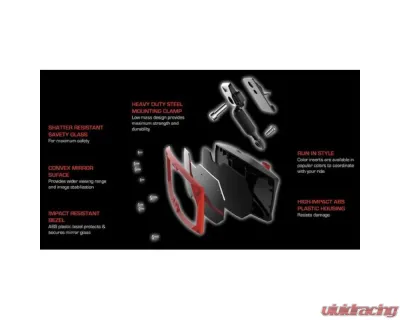 Seizmik Halo-R Mirror with 2inch Clamp Yamaha | Can-Am | Kawasaki | Honda | Polaris | Kubota 1995-2021 - 56-18057