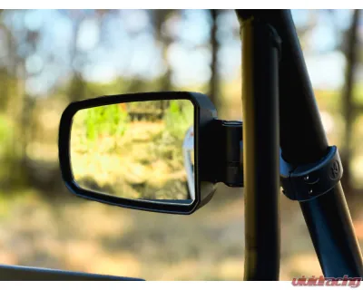 Seizmik Pursuit Side View Mirror, Pair, Cast Aluminum, Adjustable Clamp - 56-18110