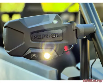 Seizmik Pursuit Night Vision Series Side View Mirror, Pair, Cast Aluminum, Adjustable Clamp Polaris | Kawasaki | Honda | Can-Am | John Deere | Textron | Yamaha | Kubota - 56-18111