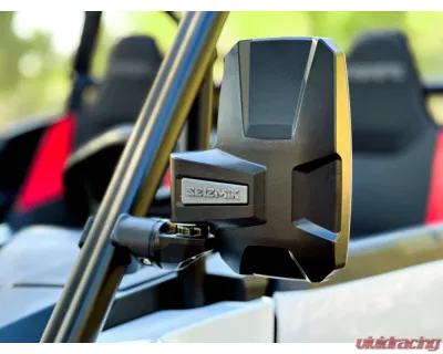 Seizmik Embark Side View Mirror w/ ABS Body & Bezel, Adjustable Clamp, Pair Polaris | Kawasaki | Honda | Can-Am | John Deere | Textron | Yamaha | Kubota - 56-18114
