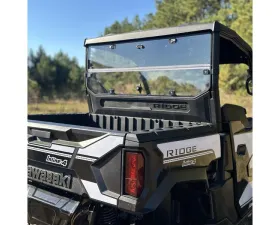 Seizmik UV Resistant Polycarbonate Rear Folding Windshield Kawasaki Ridge Ranch Edition