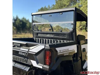 Seizmik UV Resistant Polycarbonate Rear Folding Windshield Kawasaki Ridge Ranch Edition - 50-55319KIT